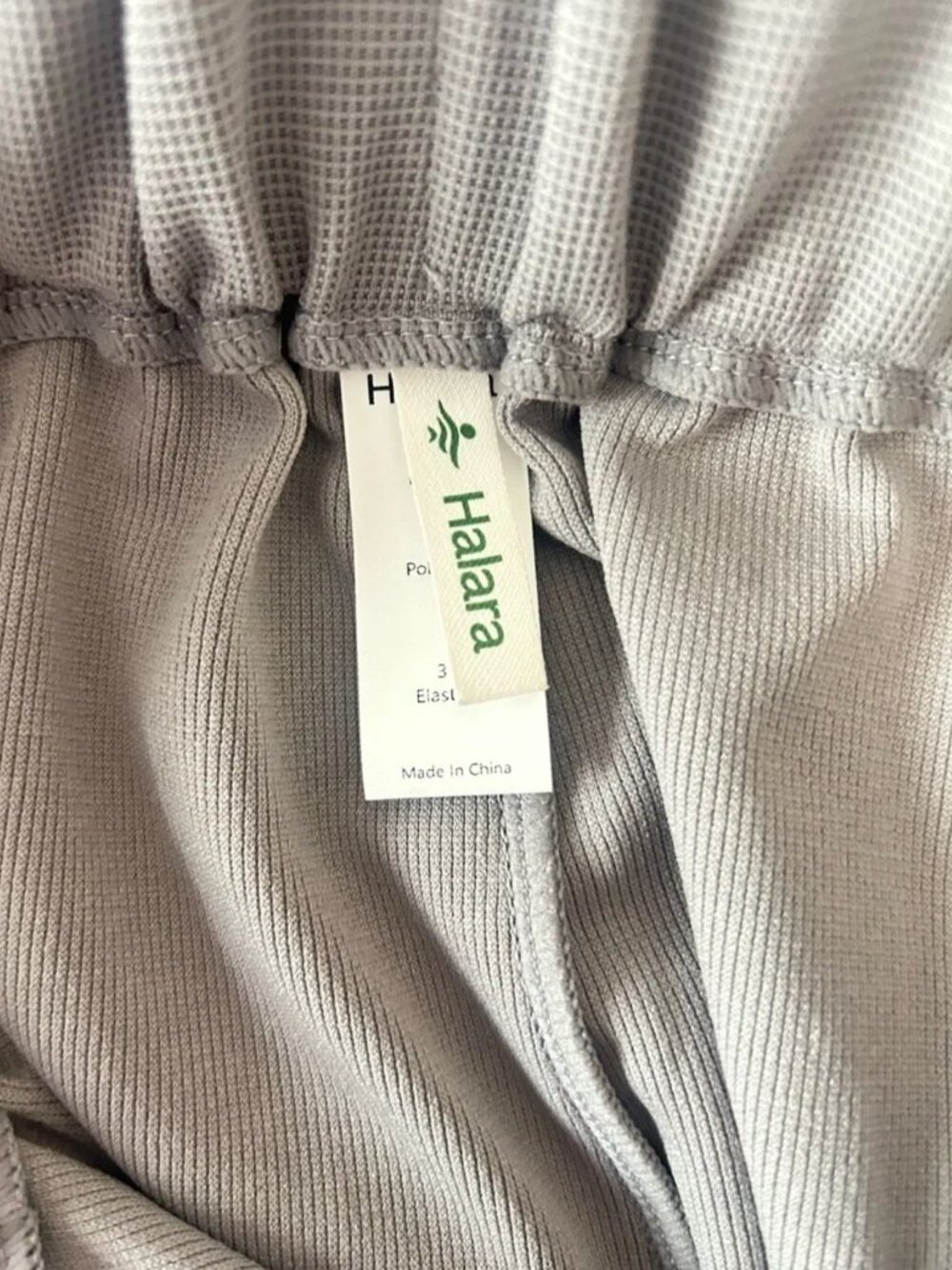 Halara Flex High Waisted Pocket Wide Leg Waffle Work Pants Light Grey M Reg - Picture 10 of 13